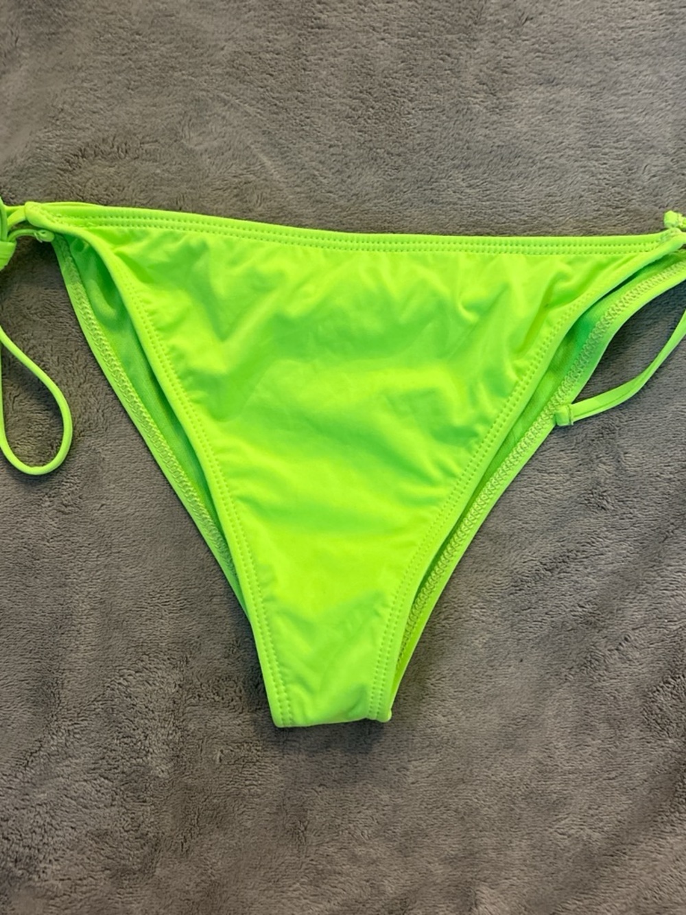 Neon Green Tie-Side Bikini Bottom - Women Swim